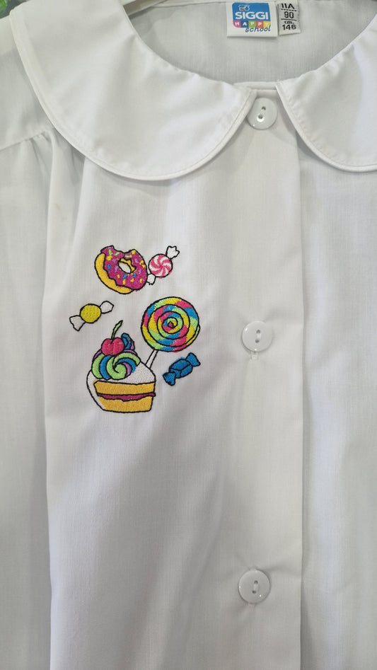 Grembiule bambina scuola Bianco