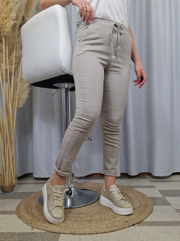 Pantalone cotone Beige
