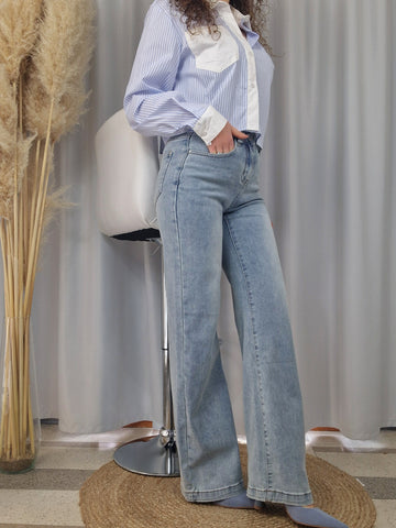 Jeans gamba larga basic