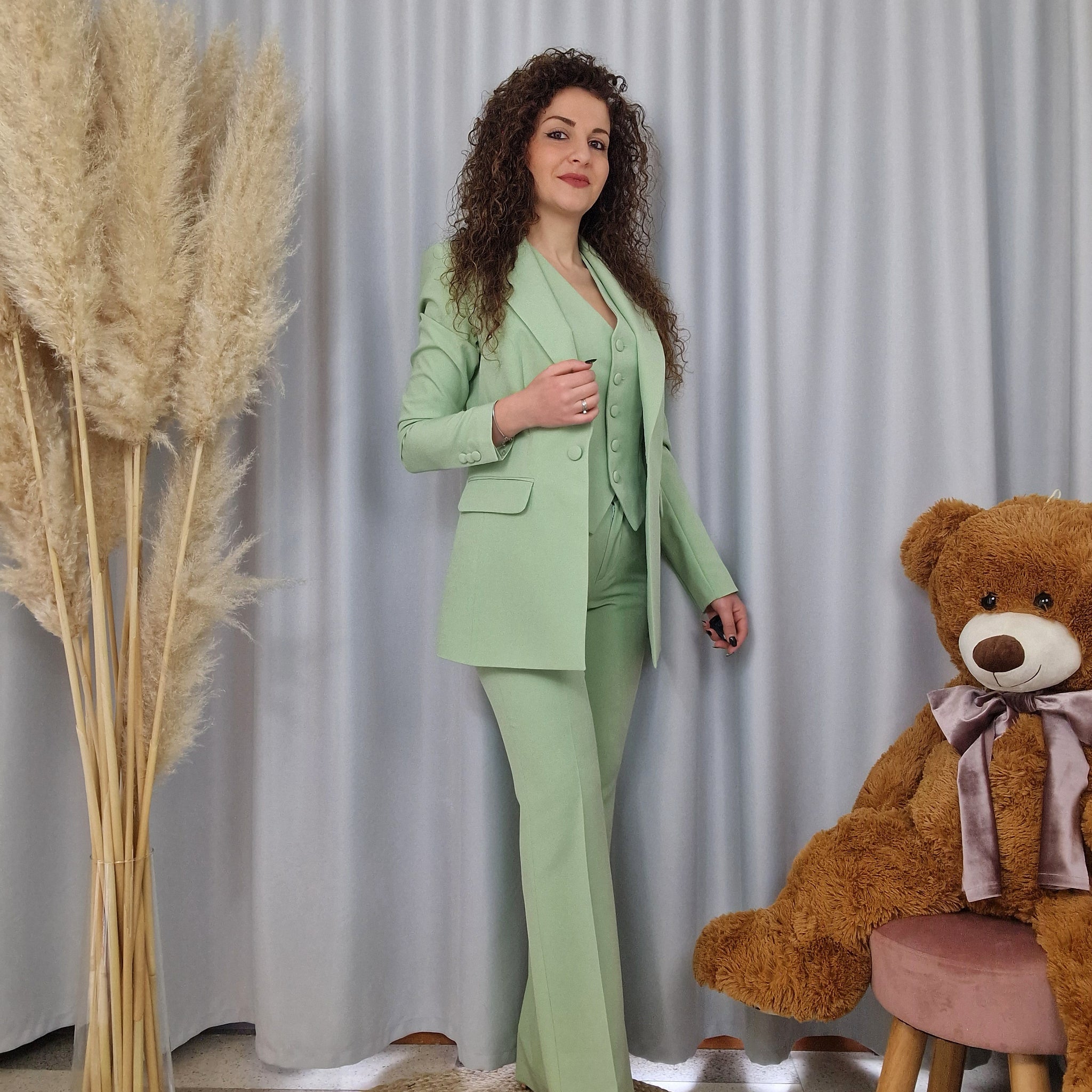 Tailleur 3 pezzi verde