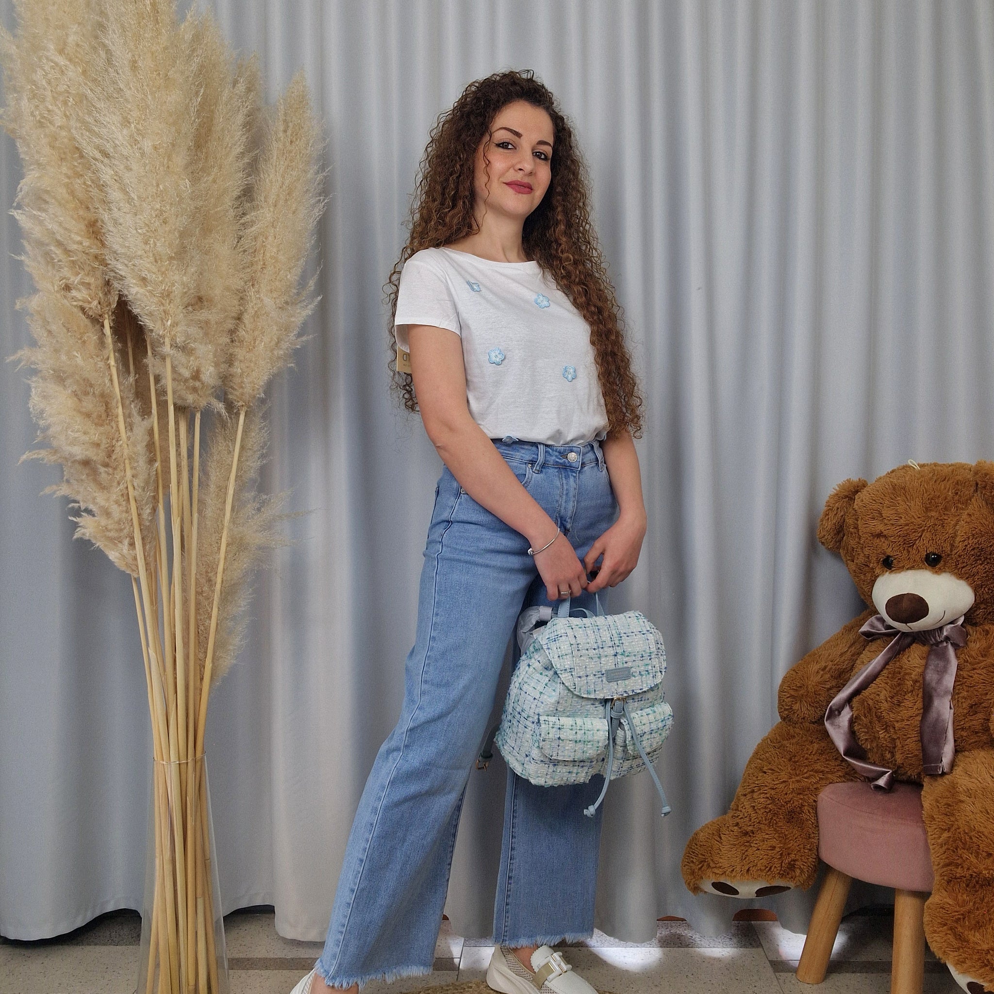 Jeans gamba larga