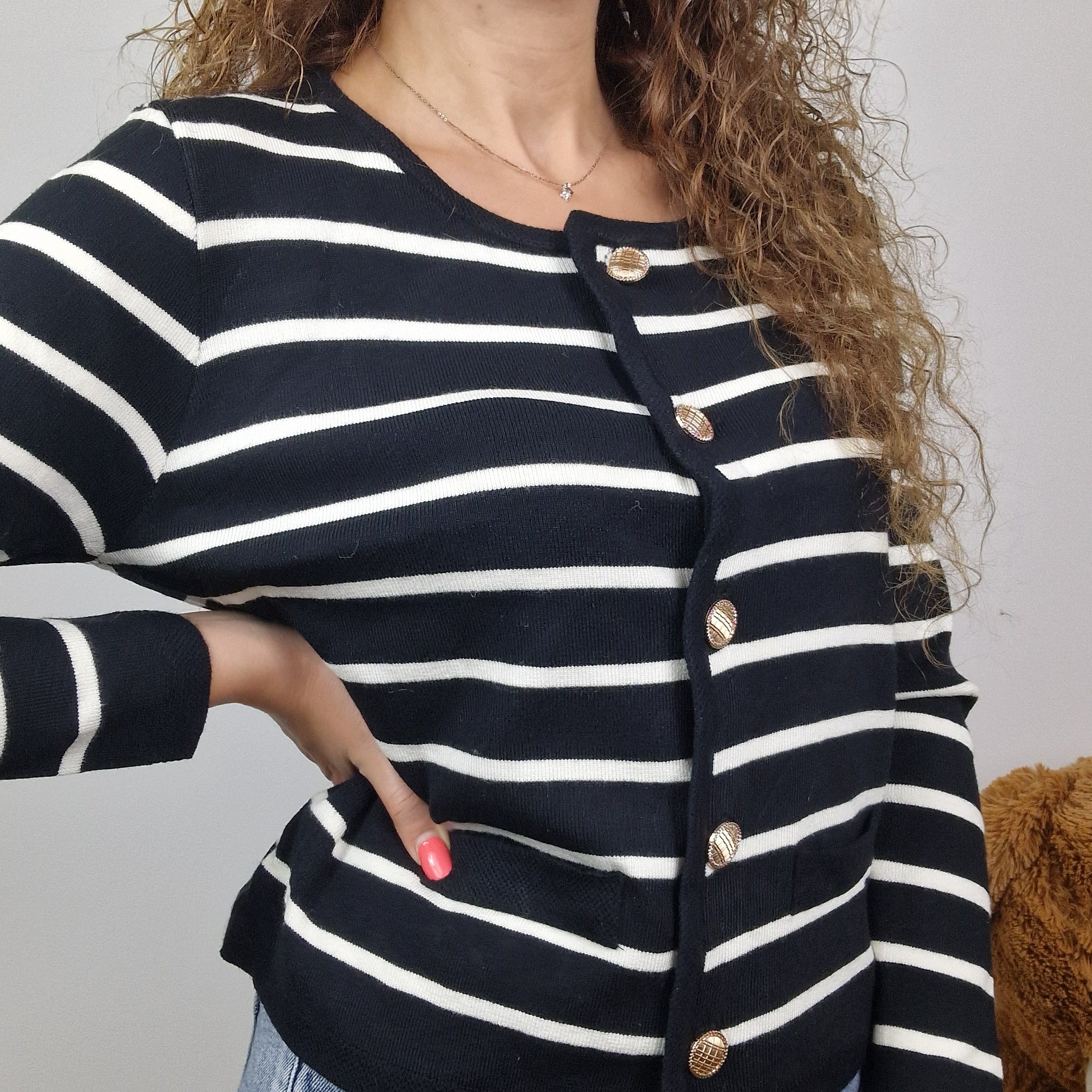 Cardigan a righe