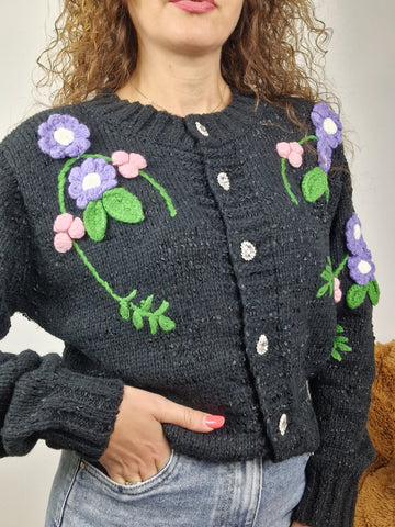 Cardigan fiori