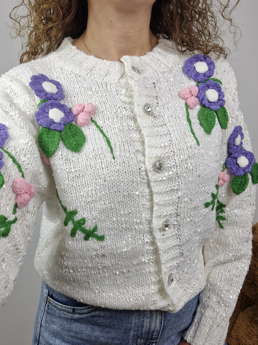 Cardigan fiori