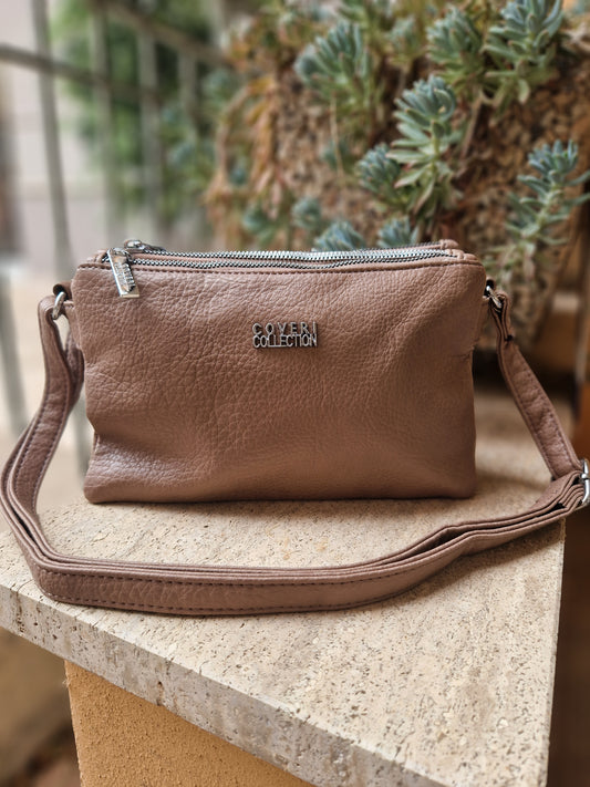 Borsa a tracolla con 3 tasche