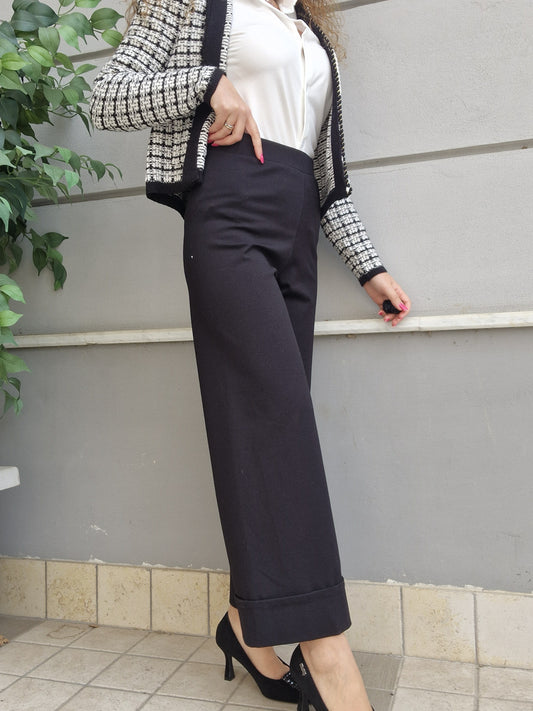 Pantalone gamba larga Nero