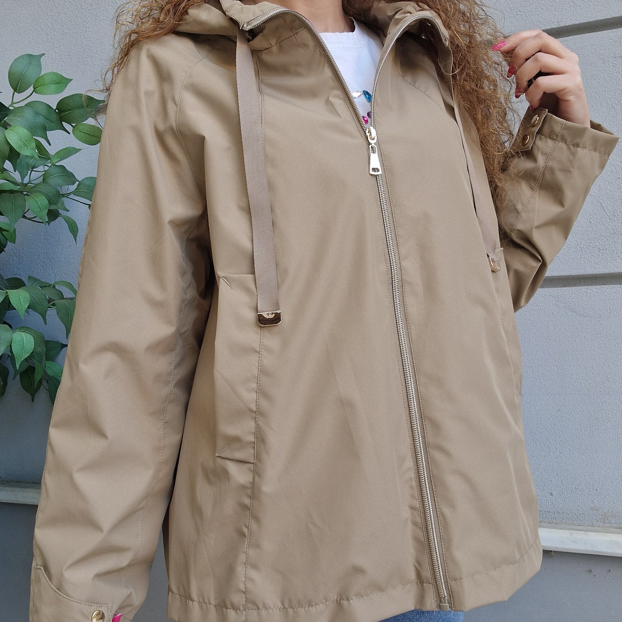 Giubbino zip + cappuccio