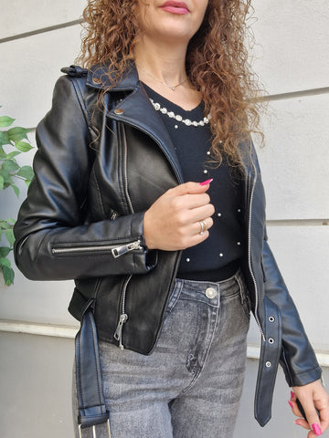 Chiodo ecopelle Nero