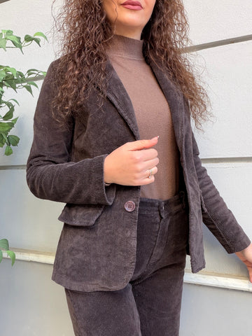 Giacca millerighe slim