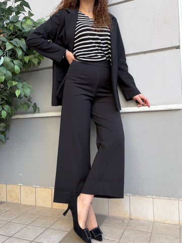 Pantalone gamba larga Nero