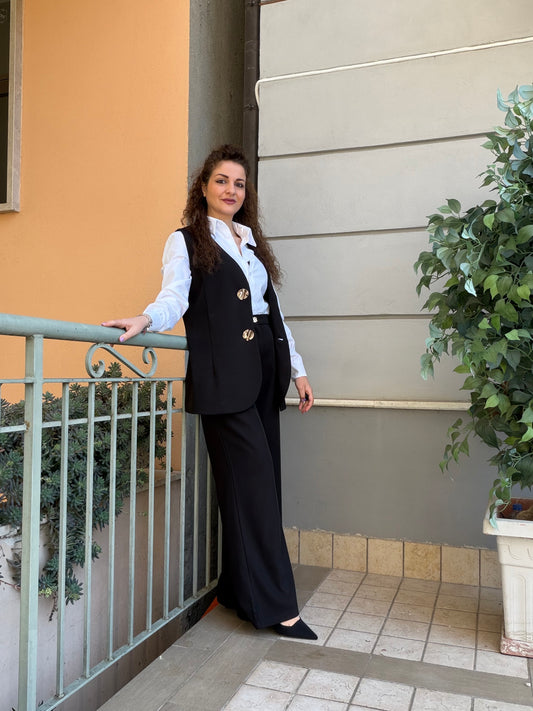 Coordinato Nicla Nero 2 pezzi con gilet