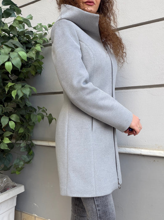 Cappottino slim con cappuccio