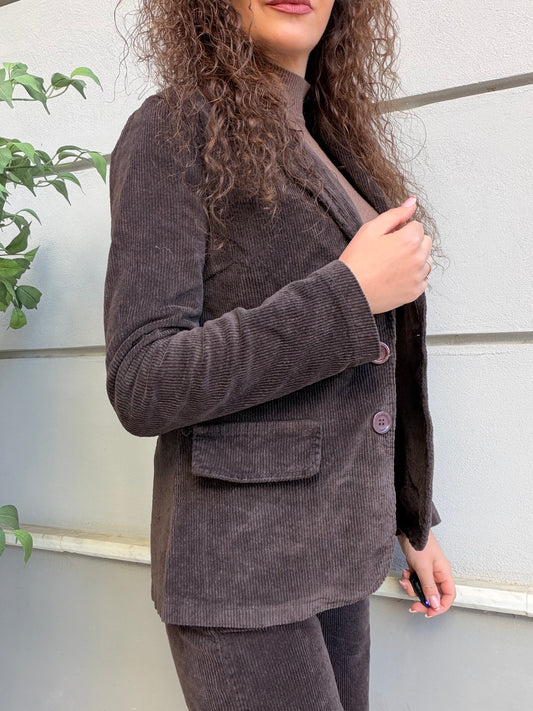 Giacca millerighe slim