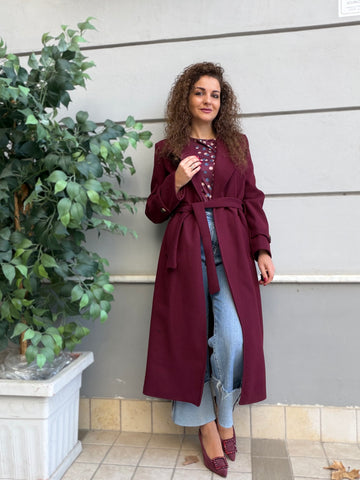 Cappotto con cintura