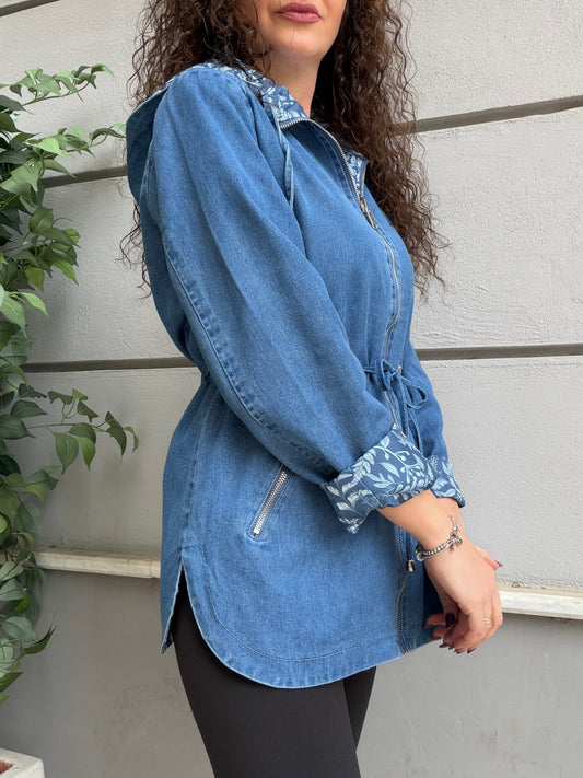Parka denim double face