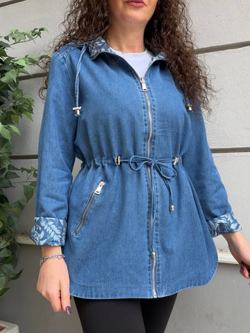 Parka denim double face