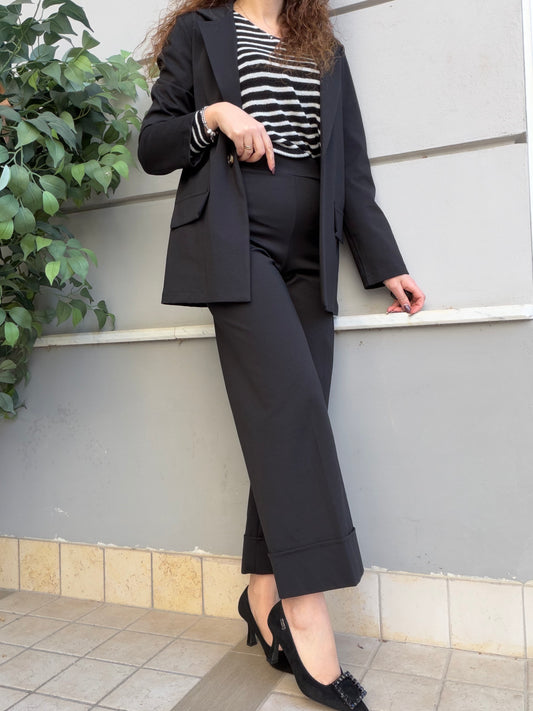 Pantalone gamba larga Nero