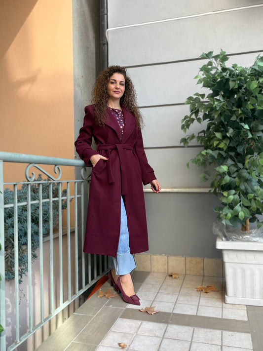 Cappotto con cintura