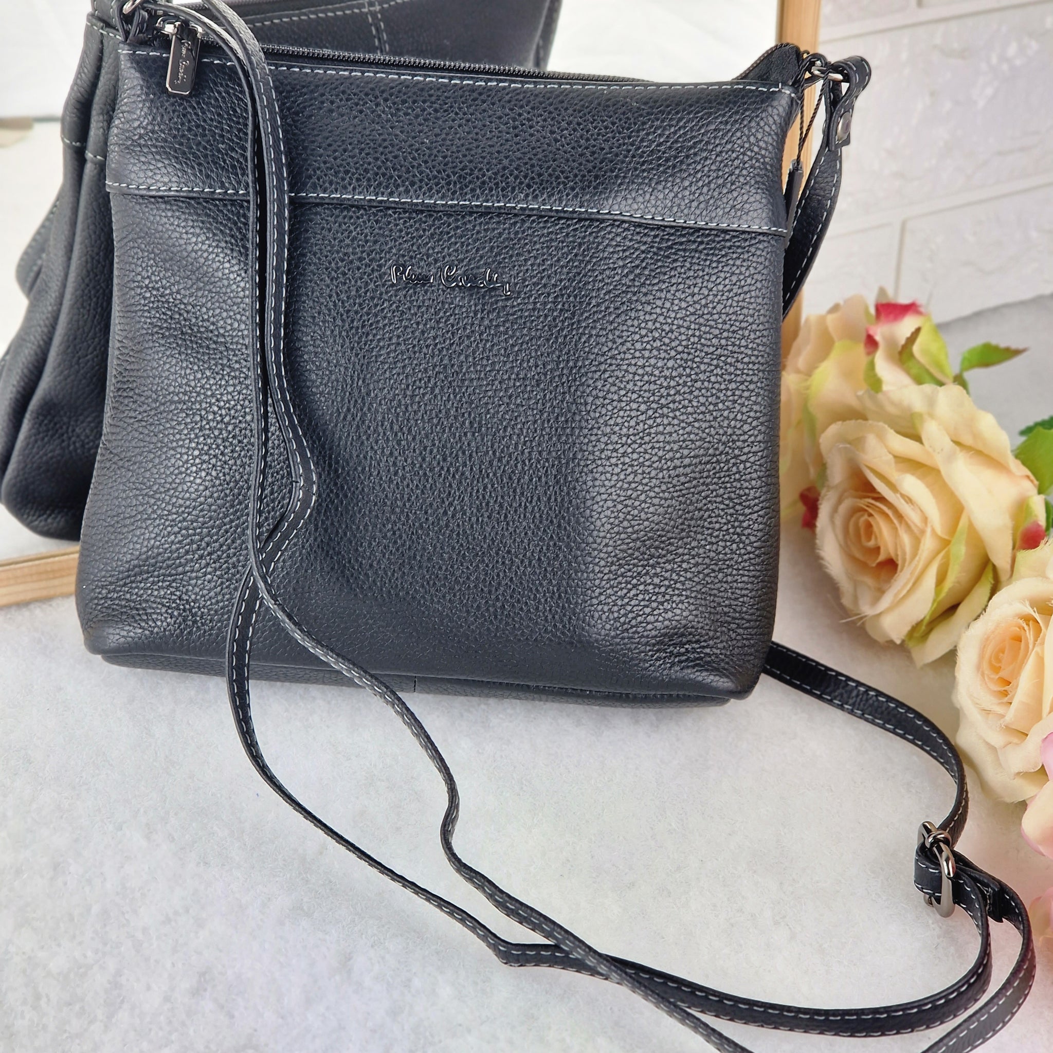 Tracolla uomo vintage in vera pelle