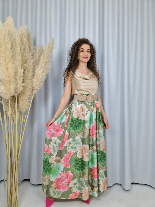 Gonnellone fantasia fiori
